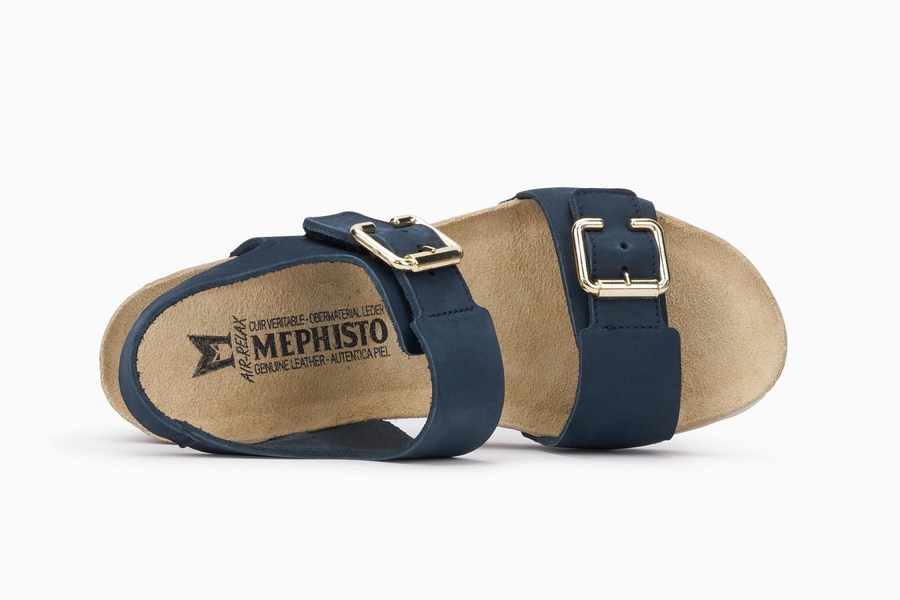 Mephisto Women's Lissandra Wedge Sandal Navy Top View